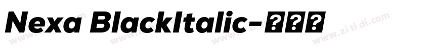 Nexa BlackItalic字体转换